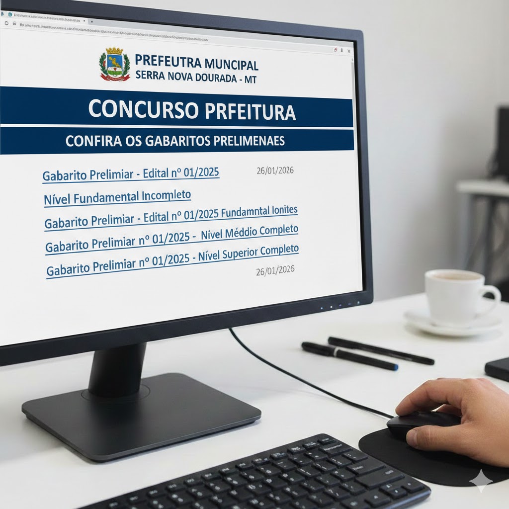 Concurso Serra Nova Dourada: confira os gabaritos!